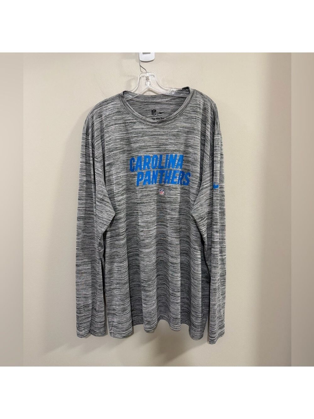 Nike Gray Carolina Panthers Long Sleeve Tee. Size 3X